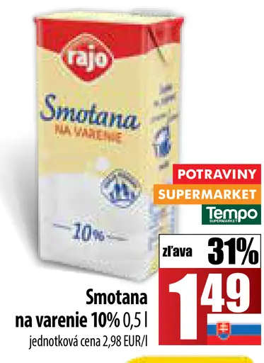 Smotana na varenie