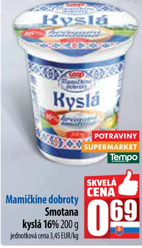 Smotana kyslá 16%