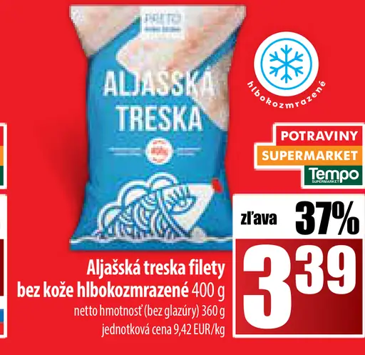 Aljašská treska filety