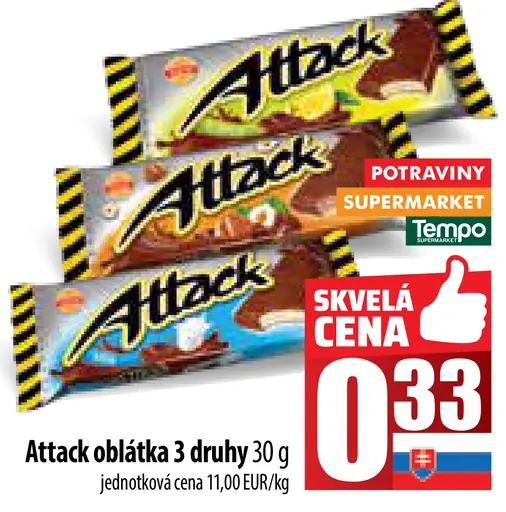 Attack oblátka 3 druhy