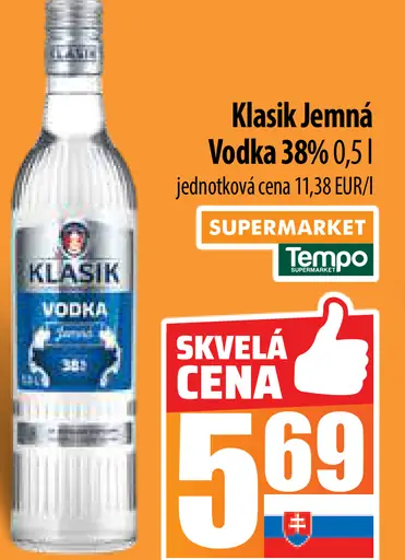 Klasik Vodka Jemná 38%