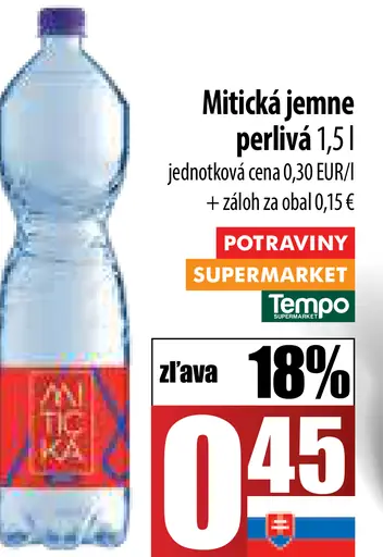 Mitická jemne perlivá voda