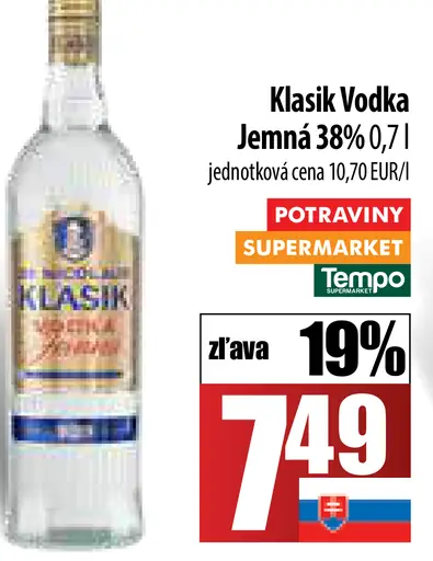 Klasik Vodka Jemná 38%