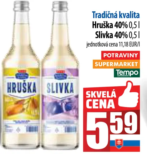 Tradičná kvalita Hruška 40% Slivka 40%