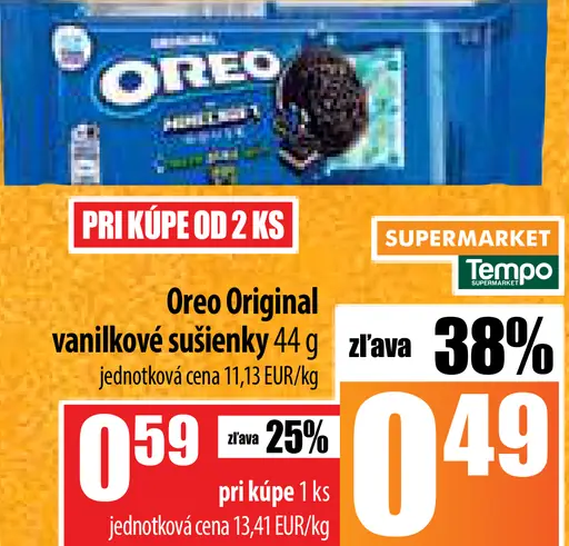 Oreo Original vanilkové sušienky