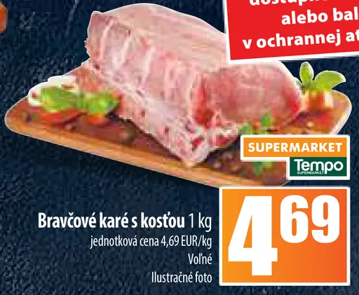 Bravčové karé s kosťou v ochrannej atmosfére