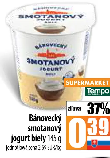 Bánovecký smotanový jogurt biely