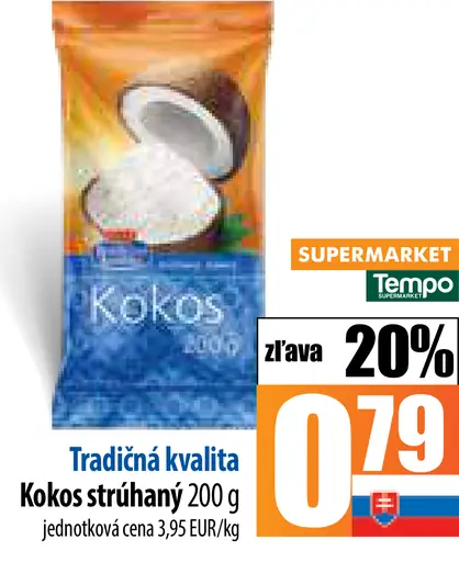 Tradičná kvalita Kokos strúhaný