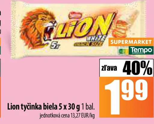 Lion tyčinka biela