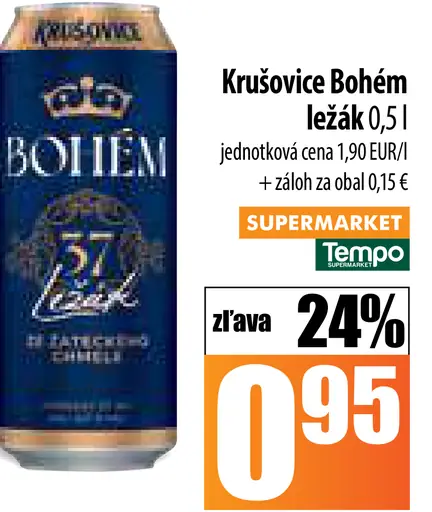 Krušovice Bohem plechovka