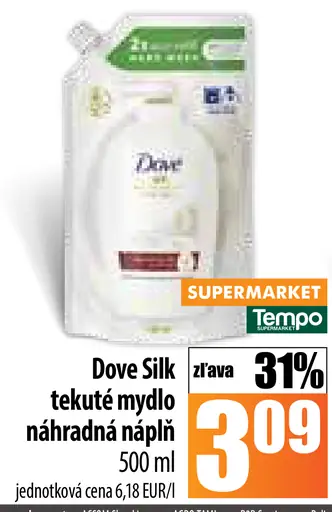 Dove Silk tekuté mydlo náhradná náplň