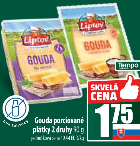 Liptov Gouda - porciované plátky