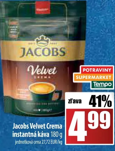 Jacobs Velvet Crema rozpustná káva