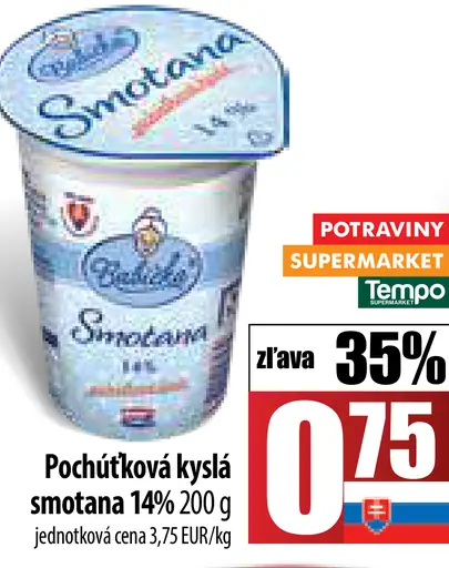 Pochúťková kyslá smotana 14%