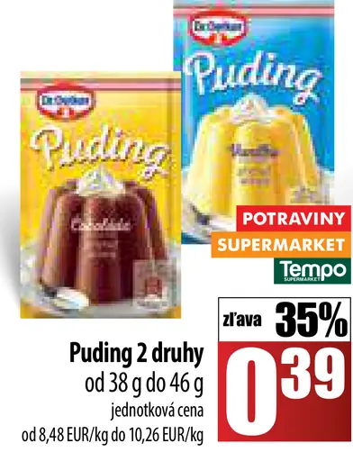 Oetker Puding 2 druhy