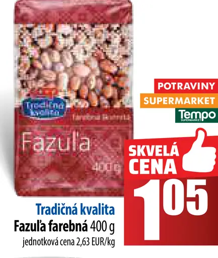 Tradičná kvalita Fazula farebná