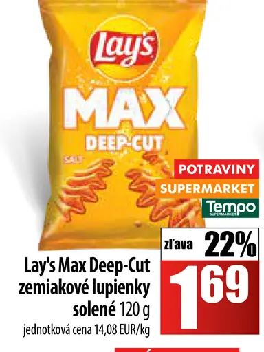 Lay's MAX Deep-Cut zemiakové lupienky