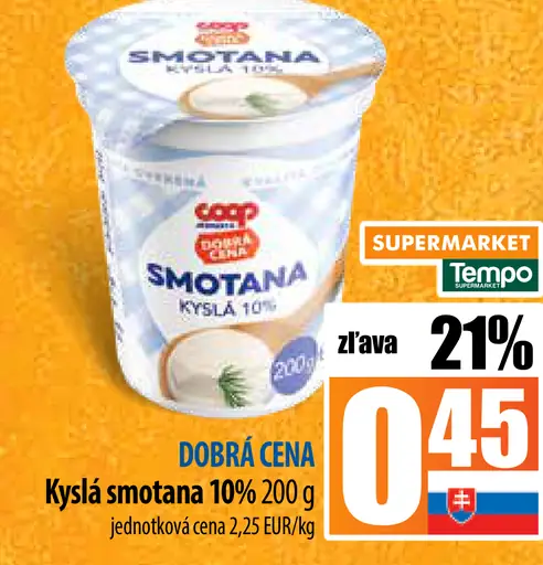 COOP Kyslá smotana 10%