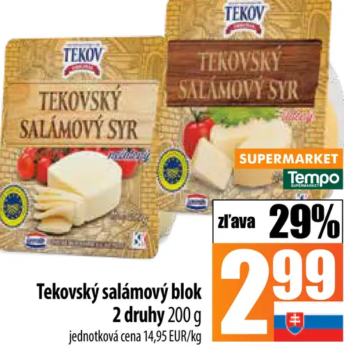 Tekovský salámový blok 2 druhy