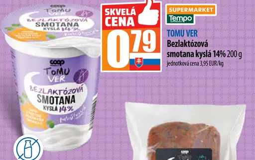 Coop Tomu Ver Bezlaktózová smotana kyslá 14%