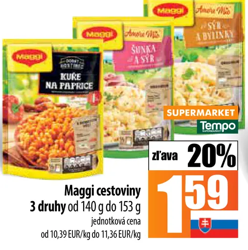 Maggi cestoviny 3 druhy