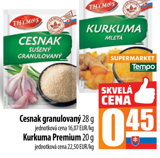 Thymos Cesnak a Kurkuma granulovaný