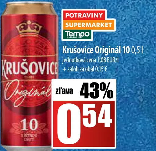 Krušovice original plechovka