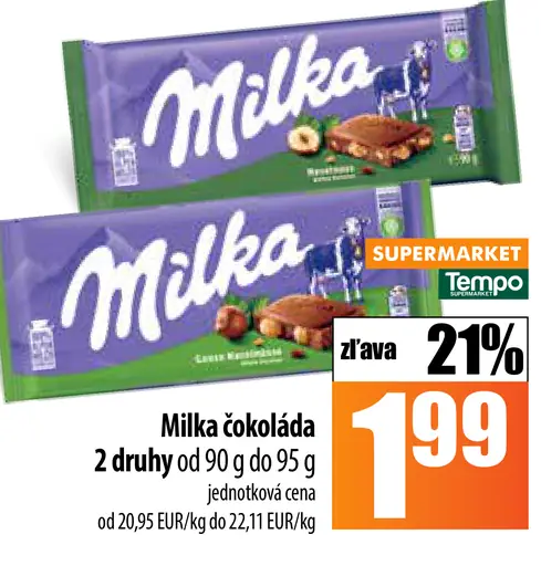 Milka Mliečna čokoláda