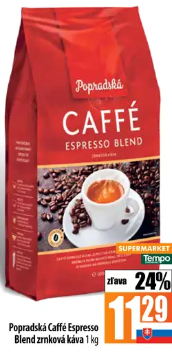 Popradská Caffé Espresso Blend zrnková káva