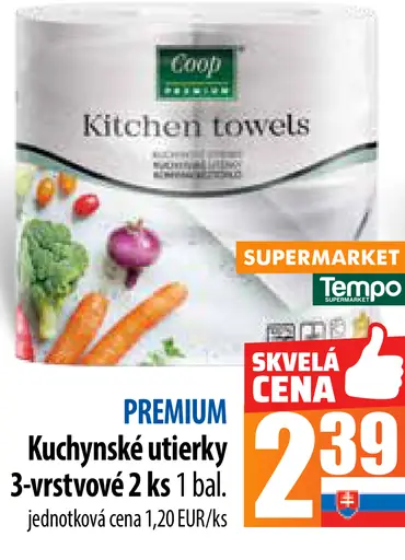 PREMIUM Kuchynské utierky 3-vrstvové