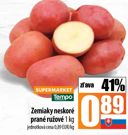 Tempo Zemiaky neskoré prané ružové