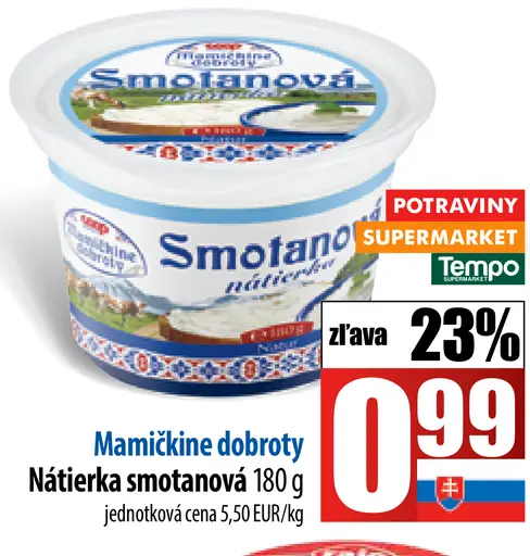 Mamičkine dobroty Nátierka smotanová