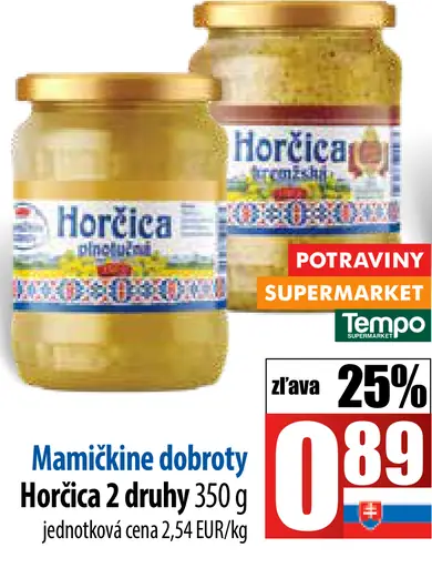COOP Jednota horčica