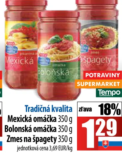 Tatrakon mexická omáčka, bolonská omáčka, zmes na špagety