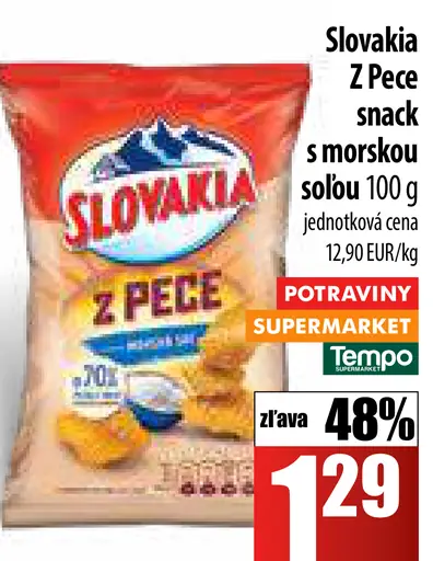 Slovakia Z Pece snack s morskou soľou