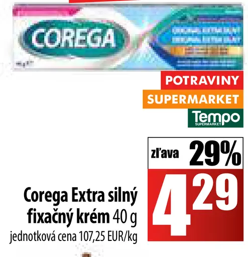 Corega fixačný krém extra silný