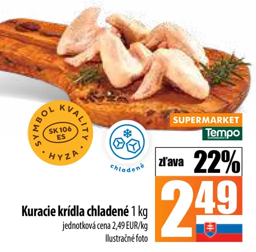 Kuracie krídla chladené