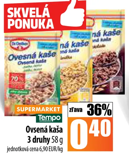 Ovesná kaša 3 druhy