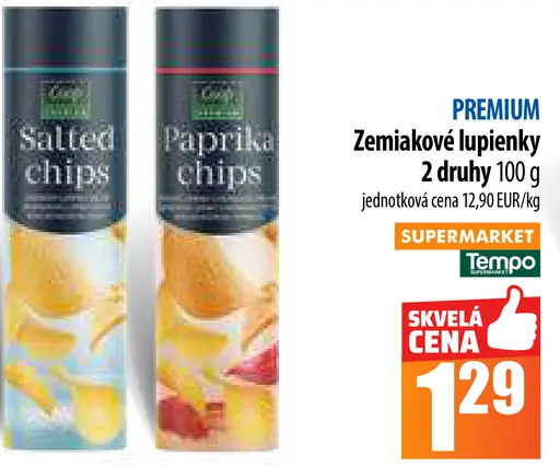 Premium Zemiakové lupienky rôzne druhy