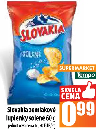 Slovakia zemiakové lupienky solené