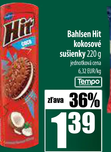 Bahlsen Hit kokosové sušienky