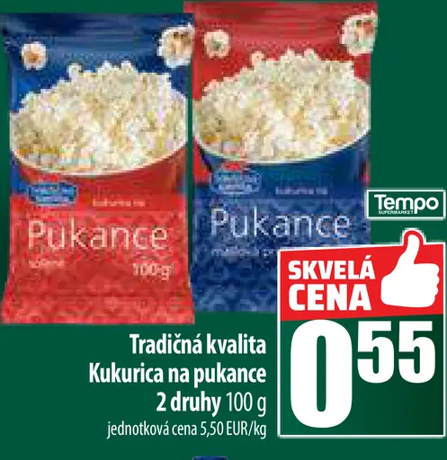 Tradičná kvalita Kukurica na pukance