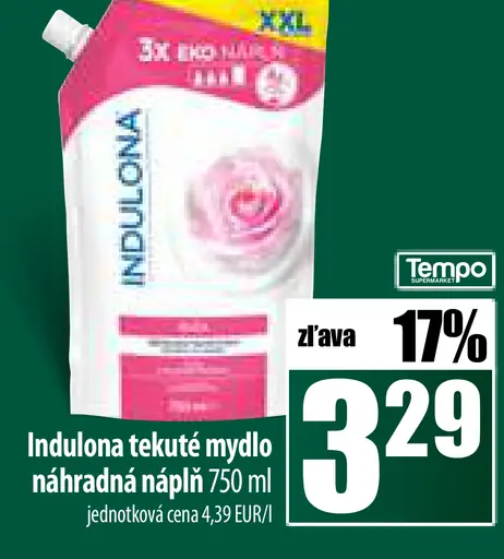 Indulona tekuté mydlo náplň