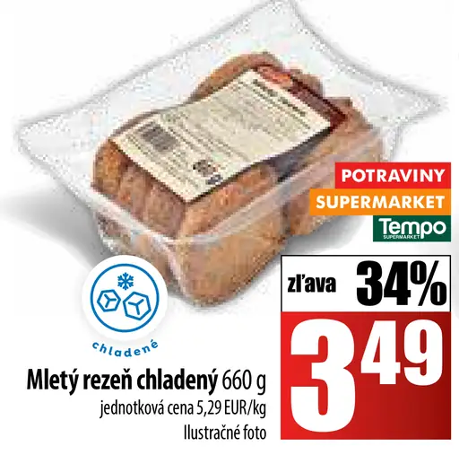 Chladený mletý rezeň