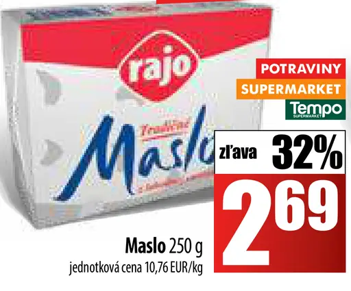 Rajo Tradičné maslo z lahodnej smotany