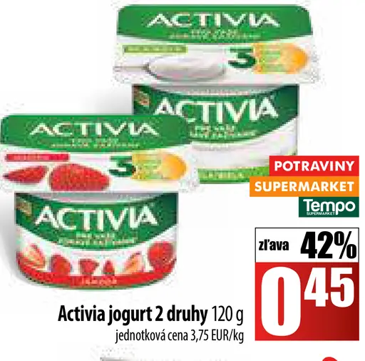 Activia jogurt 2 druhy
