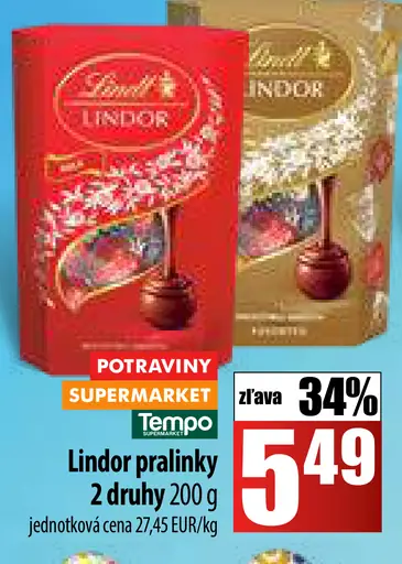 Lindor pralinky