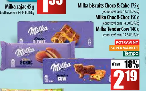 Milka biscuits Choco & Cake
