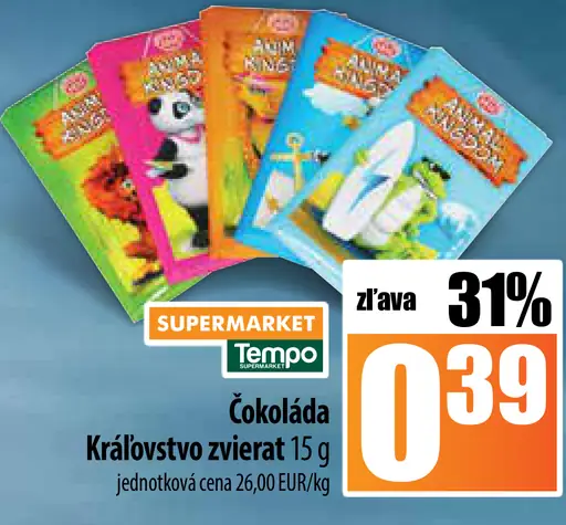 Čokoláda Kráľovstvo zvierat