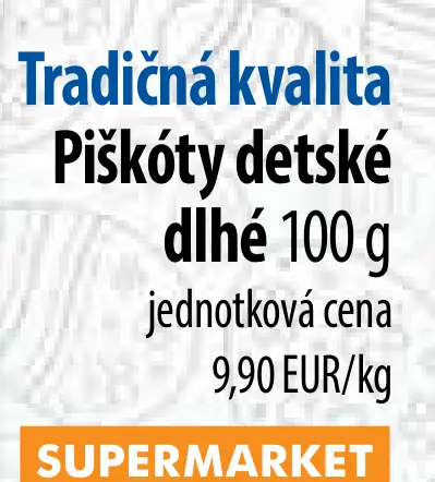 Tradičná kvalita Piškóty detské dlhé